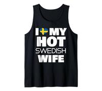 Amo a mi Esposa Sueca Caliente Casada con un Sueco Caliente Fumador Camiseta sin Mangas