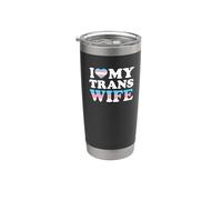 Amo a mi esposa transgénero LGBTQ Vaso térmico de acero inoxidable de doble pared