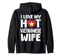 Amo a mi Esposa vietnamita Caliente Eslogan corazón de Vietnam Sudadera con Capucha