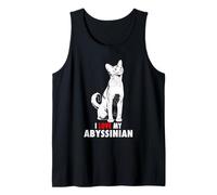Amo a mi Gato Abisinio, abisinia, etíope Camiseta sin Mangas