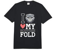 Amo a mi Gato escocés de Orejas plegadas Comfort Colors Adult Heavyweight T-Shirt