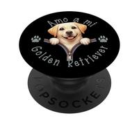 Amo a Mi Golden Retriever PopSockets PopGrip Adhesivo