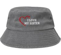 Amo A Mi Hermana Sombrero De Pesca Plegable Gorra De Pescador para Hombres Mujeres, Cámping Jungla Fiestas Ancha Sun Sombrero
