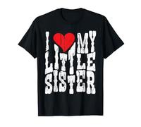 Amo a mi hermanita corazón Familia Divertida Combinación Camiseta