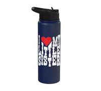 Amo a mi hermanita corazón Familia divertida Combinación Stainless Steel Insulated Water Bottle