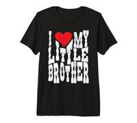 Amo a mi hermanito corazón Familia Divertida Combinación Camiseta Premium