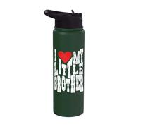 Amo a mi hermanito corazón Familia divertida Combinación Stainless Steel Insulated Water Bottle