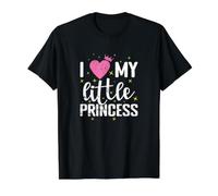 Amo a mi Hija princesita Camiseta gráfica económica, Hombre, Negro, S
