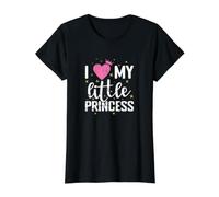 Amo a mi Hija princesita Camiseta gráfica económica, Mujer, Negro, S