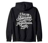 Amo a mi Impresionante Esposa Argentina Cita Sudadera con Capucha