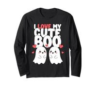 Amo a mi Lindo Boo tee Halloween Fantasma Parejas Amante Manga Larga