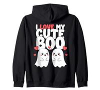 Amo a mi Lindo Boo tee Halloween Fantasma Parejas Amante Sudadera con Capucha