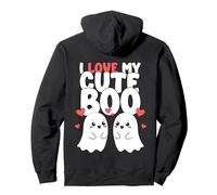 Amo a mi Lindo Boo tee Halloween Fantasma Parejas Amante Sudadera con Capucha