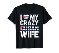 Amo a mi Loca Esposa Cubana, Divertido Esposo, Cuba Pride Camiseta