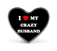 Amo a mi loco esposo Broche Insignia de corazón Botón Corbata Solapa Mochila Decoración para mujeres y hombres
