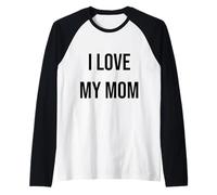 Amo a mi mamá, madre Camiseta Manga Raglan