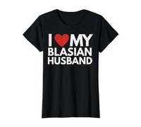 Amo a mi Marido Blasian Negro Orgullo asiático Herencia Casado Camiseta gráfica económica, Mujer, Negro, L