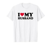 Amo a Mi Marido Camiseta gráfica económica, Hombre, Blanco, M