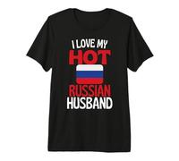 Amo a mi Marido Ruso Caliente Relación Divertida con Rusia Camiseta Premium
