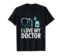 Amo a mi médico Healthcare Camiseta gráfica económica, Hombre, Negro, S