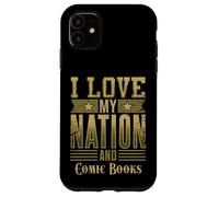 Amo a mi nación y cómics - Patriotic American Carcasa para iPhone 11