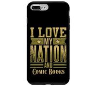 Amo a mi nación y cómics - Patriotic American Carcasa para iPhone 7 Plus/8 Plus