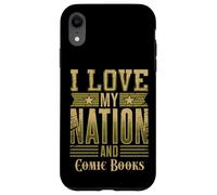 Amo a mi nación y cómics - Patriotic American Carcasa para iPhone XR