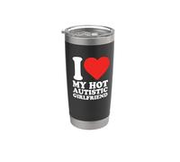 Amo a mi novia autista caliente Conciencia sobre el autismo Vaso térmico de acero inoxidable de doble pared
