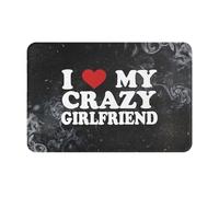 Amo A Mi Novia Loca Alfombra Exterior Secado Rápido Felpudos Entrada Lavable Felpudo De Entrada para Exterior Cocina Inodoro 40X60Cm