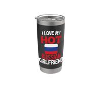Amo a mi novia rusa caliente Relación divertida con Rusia Vaso térmico de acero inoxidable de doble pared