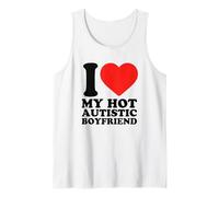 Amo a mi Novio Autista Caliente Conciencia sobre el Autismo Camiseta sin Mangas