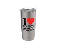 Amo a mi novio autista caliente Conciencia sobre el autismo Vaso térmico de acero inoxidable de doble pared