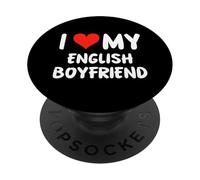 Amo a mi Novio inglés - Heart - Inglaterra Reino Unido PopSockets PopGrip Adhesivo
