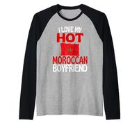 Amo a mi Novio marroquí Caliente Divertido Marruecos Camiseta Manga Raglan