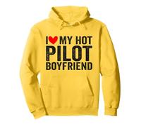 Amo a mi novio piloto caliente Sudadera con Capucha