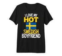 Amo a mi Novio Sueco Caliente Divertido Suecia Camiseta Premium