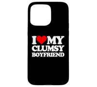 Amo a mi novio torpe -Un diciendo novio sarcástico Carcasa para iPhone 15 Pro Max