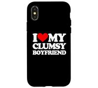 Amo a mi novio torpe -Un diciendo novio sarcástico Carcasa para iPhone X/XS