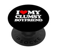 Amo a mi novio torpe -Un diciendo novio sarcástico PopSockets PopGrip Adhesivo