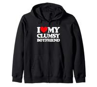 Amo a mi novio torpe -Un diciendo novio sarcástico Sudadera con Capucha