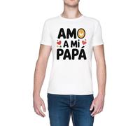 Amo A Mi Papá Blanca Hombre Camiseta White Men's T-Shirt tee
