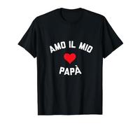 Amo a mi papá Camiseta gráfica económica, Hombre, Negro, XL