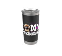 Amo a mi pequinés Vaso térmico de acero inoxidable de doble pared