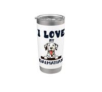 Amo a mi perro dálmata - Divertido Vaso térmico de acero inoxidable de doble pared