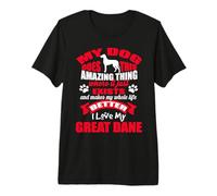 Amo a mi Perro Gran danés Amantes Divertidos de los Perros Camiseta Premium