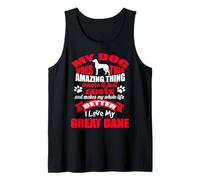 Amo a mi Perro Gran danés Amantes Divertidos de los Perros Camiseta sin Mangas