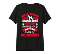 Amo a mi Perro Lakeland Terrier Amantes Divertidos de los Camiseta Premium
