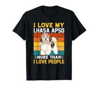 Amo a mi Perro Lhasa Apso más de lo Que Amo a la Gente Camiseta