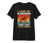Amo a mi Perro Sabueso más de lo Que Amo a la Gente Camiseta Premium
