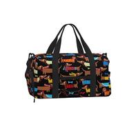 Amo a mi Perro Salchicha,Bolso Deportivo Bandolera de Mano, Bolsa de Deporte, Bolsa de Viaje de Gran Capacidad para Mujeres y Hombres.